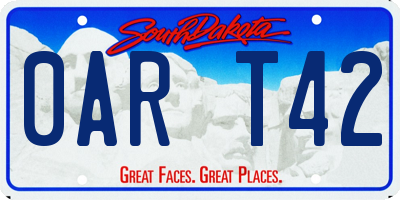 SD license plate 0ART42
