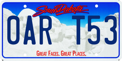 SD license plate 0ART53