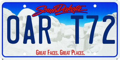 SD license plate 0ART72