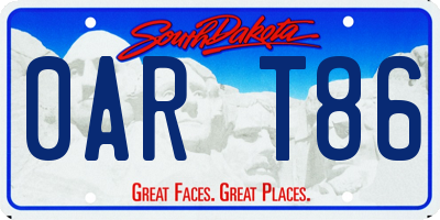 SD license plate 0ART86