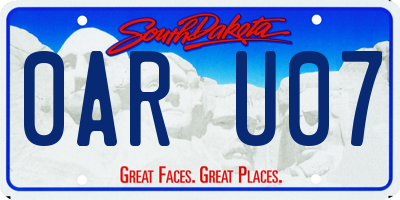 SD license plate 0ARU07