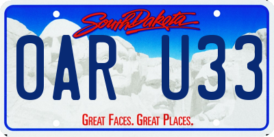 SD license plate 0ARU33