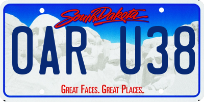 SD license plate 0ARU38