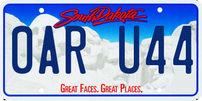 SD license plate 0ARU44