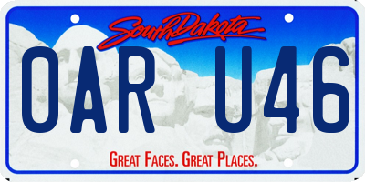 SD license plate 0ARU46