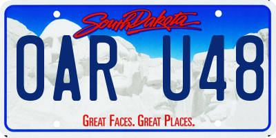 SD license plate 0ARU48
