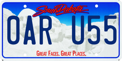 SD license plate 0ARU55