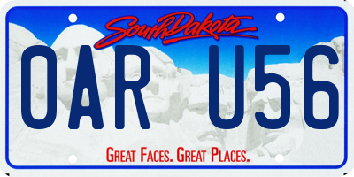 SD license plate 0ARU56