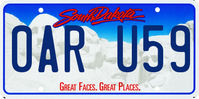 SD license plate 0ARU59