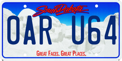 SD license plate 0ARU64