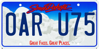 SD license plate 0ARU75