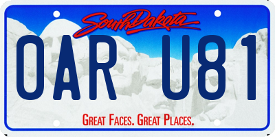 SD license plate 0ARU81