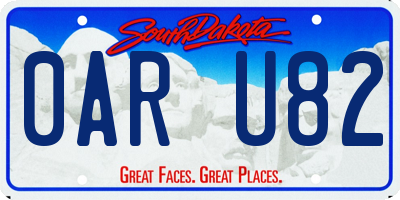 SD license plate 0ARU82