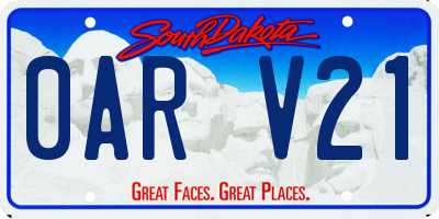 SD license plate 0ARV21