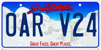 SD license plate 0ARV24