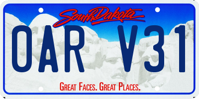 SD license plate 0ARV31