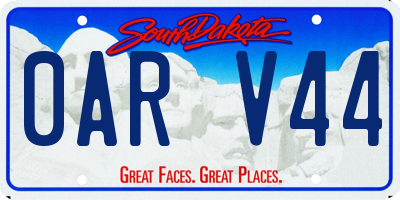 SD license plate 0ARV44