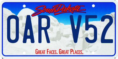 SD license plate 0ARV52