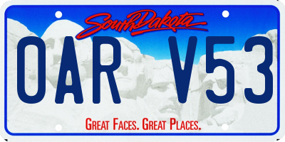 SD license plate 0ARV53