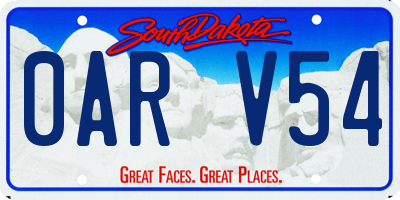 SD license plate 0ARV54