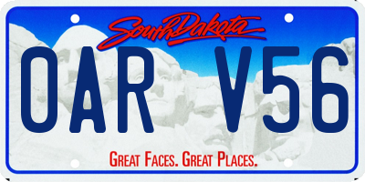 SD license plate 0ARV56