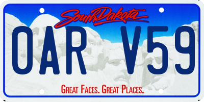 SD license plate 0ARV59