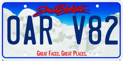 SD license plate 0ARV82