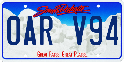 SD license plate 0ARV94