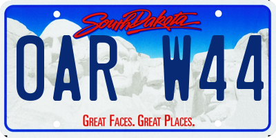 SD license plate 0ARW44
