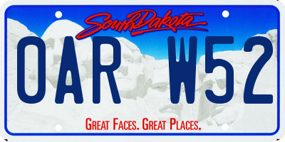 SD license plate 0ARW52