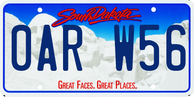 SD license plate 0ARW56