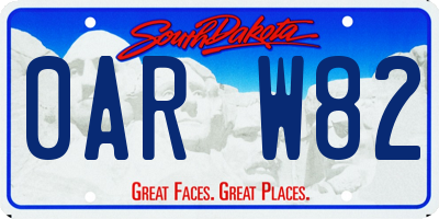 SD license plate 0ARW82