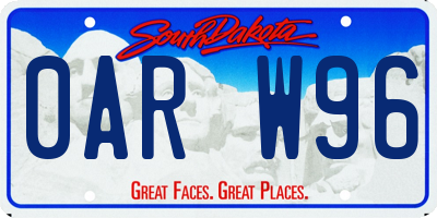 SD license plate 0ARW96