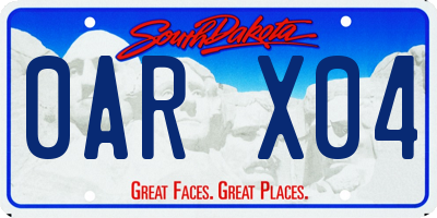 SD license plate 0ARX04