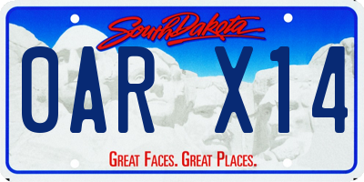 SD license plate 0ARX14