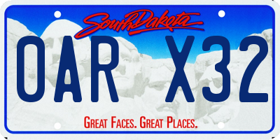 SD license plate 0ARX32