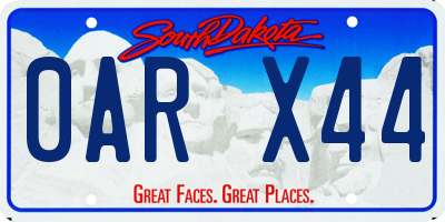 SD license plate 0ARX44