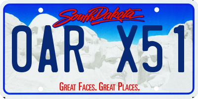 SD license plate 0ARX51
