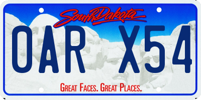 SD license plate 0ARX54