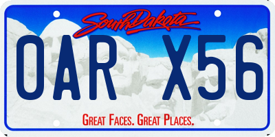 SD license plate 0ARX56