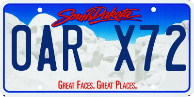 SD license plate 0ARX72