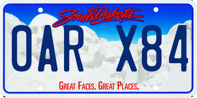 SD license plate 0ARX84