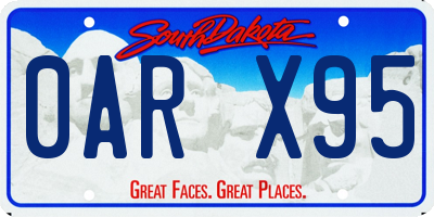 SD license plate 0ARX95