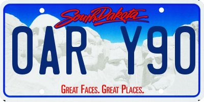 SD license plate 0ARY90