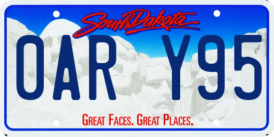 SD license plate 0ARY95