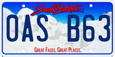SD license plate 0ASB63