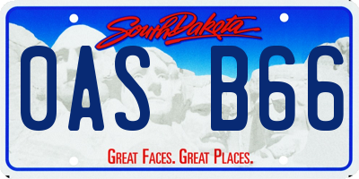 SD license plate 0ASB66