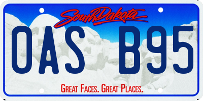 SD license plate 0ASB95