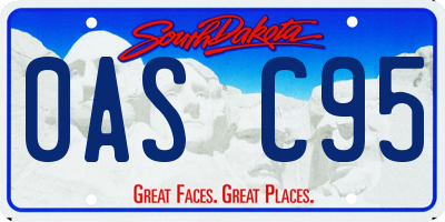 SD license plate 0ASC95