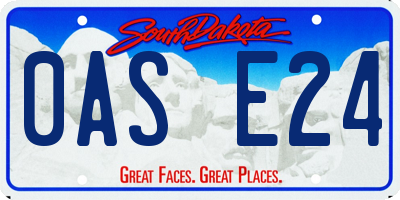SD license plate 0ASE24